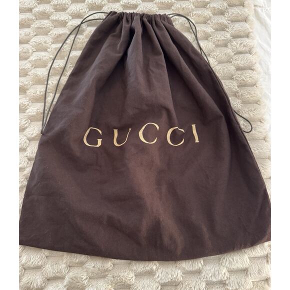 Gucci Handbags - Gucci Brown Draw Sting Dust Bag 17X18.5 Large Authentic Excellent Condition